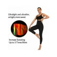 thumbnail image 3 of Sauna Sweat Shapewear High Waisted Pants Mid Thigh Workout Suit Waist Trainer Weight Loss Lower Body Shaper Sweatsuit Exercise Fitness Gym, Inner Vinyl for Women Men, 3 of 5
