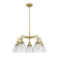 thumbnail image 2 of Innovations Lighting - Cone - 5 Light Stem Hung Chandelier In Art Deco Style-15, 2 of 5