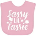 thumbnail image 3 of Inktastic Saint Patrick's Day Sassy Lil' Lassie with Shamrocks Boys or Girls Baby Bib, 3 of 4