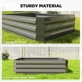 thumbnail image 4 of Outsunny 4 x 3 x 3ft Raised Garden Bed with Mini Greenhouse, Galvanized Raised Garden Bed with Cover, Green and Dark Gray, 4 of 9