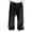Black, variant on Men Corduroy Wide Leg Pants Loose Fit Straight Trousers with Elastic Waist Casual Streetwear Style Black L