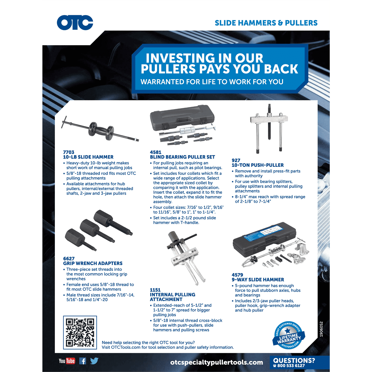 Otc 6627 Grip Wrench Adapter Harbor Freight PALLET WITH VICE GRIPS;  WRENCHES; POST DRIVER Slide Hammer