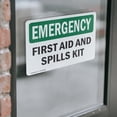 thumbnail image 4 of (2 Pack) First Aid And Spills Kit OSHA Emergency Sign 10 Inch X 7 Inch Vinyl Label Decal Sticker Weather Resistant, UV Protected for Workplace, Business, and Construction Site, Made in, 4 of 7