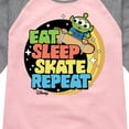 thumbnail image 3 of Disney - Toy Story - Eat Sleep Skate Repete - Toddler & Youth Girls Raglan Graphic T-Shirt, 3 of 5