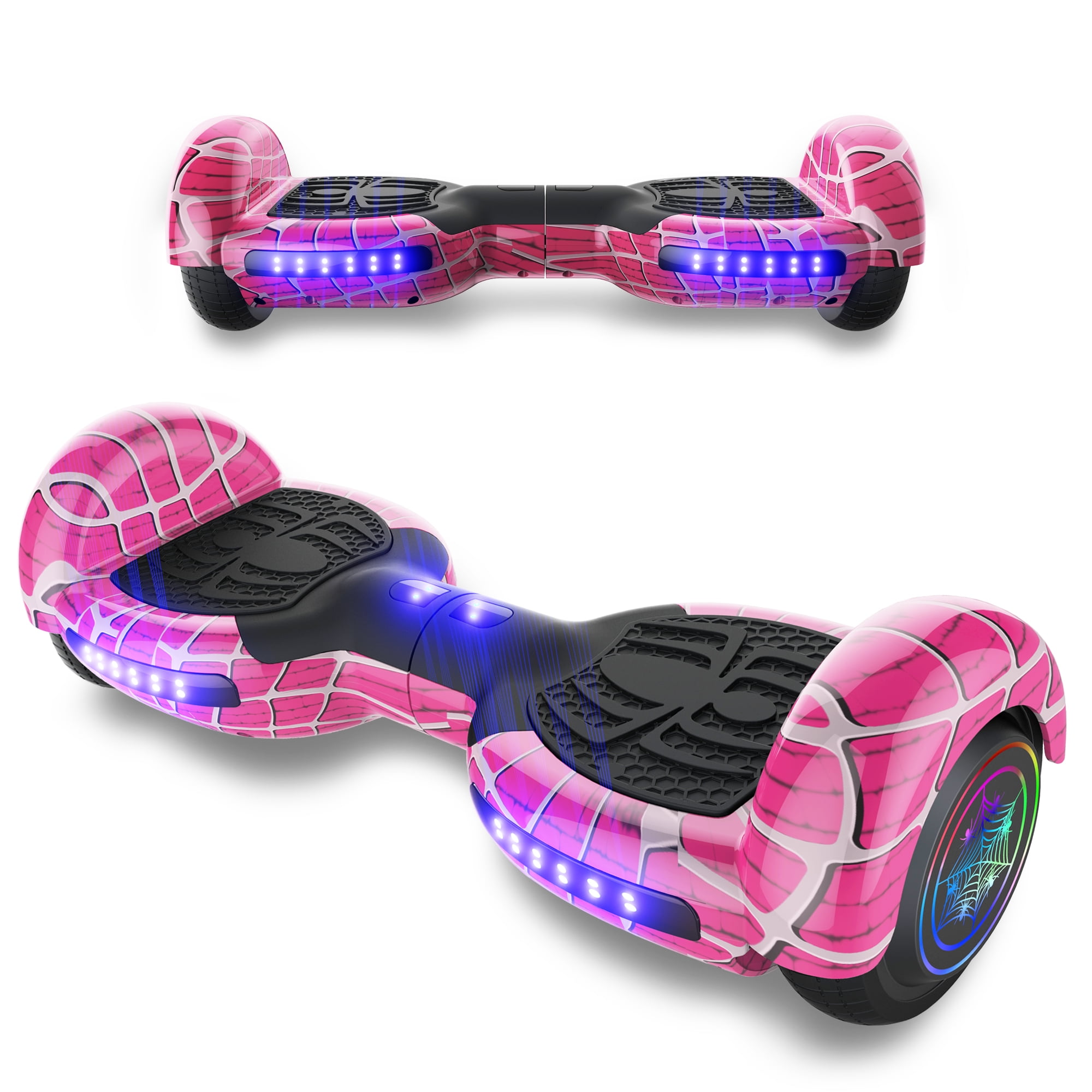 Two Wheel Electric Scooter UNI-SUN 6.5 Hoverboard for Kids UL 2272 Certified Hover Board（Updated White） Self Balancing Hoverboard with Sidelights and LED Lights for Adults 