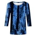 thumbnail image 4 of TIMIFIS Womens Tops 3/4 Sleeve Casual Loose Fit Tunic Tops Scoop Neck T-ShirtFall, 4 of 4