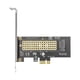 thumbnail image 2 of Adaptador NVMe PCIe, interfaz NVME de ancho de banda de 5Gbps, adaptador PCIe a M.2 SSD Plug and Play con disipador de calor para SSD con llave M, 2 of 14