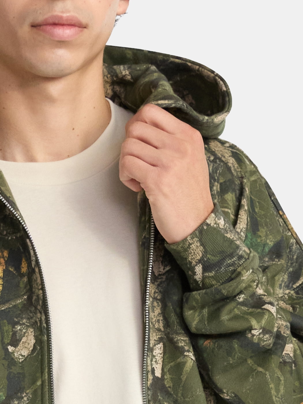 No Boundaries Zip Hoodie with Long Sleeves, Men's & Big Men's