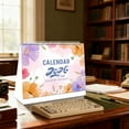 thumbnail image 6 of Small Desk Calendar 2026-2027, 18 Months Desktop Calendar, Jan 2026 - Jun 2027, Standing Flip Desk Calendars for Home, Office and School (C), 6 of 6