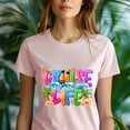 thumbnail image 5 of Colorful Cruise Life T-Shirt – Ocean Whale and Tropical Vacation Tee, CarolinaBlue, Size 2XL, 5 of 6