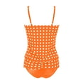 thumbnail image 4 of pimelu Bathing Suit Womens Swimsuits Two Piece Swimsuits for Women Modest Swimsuits Womens Tankini Sets Summer Fashion Polka Dot Print Plus Size Swimwear Tank Top Swimsuit with Trunks, 4 of 5