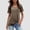Coffee, variant on Round Neck Short Sleeve Casual T Shirt For Women With Knot Detail Solid Color Relaxed Fit Top And Shirts Women Women Undershirt Womens Stretch T Shirt Women Short Sleeve Shirts Casual T Shirt for
