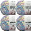 Spinrite Bernat Baby Blanket Big Ball Yarn - Jelly Beans, 1 Pack of 4 Piece