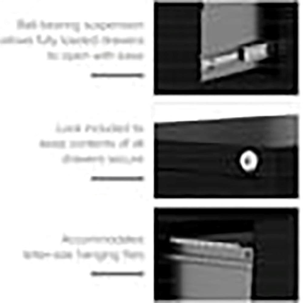 UrbanPro Metal Black Filing Cabinet Vertical Pre-Assembled 40.19"H x 15"W x 22"D