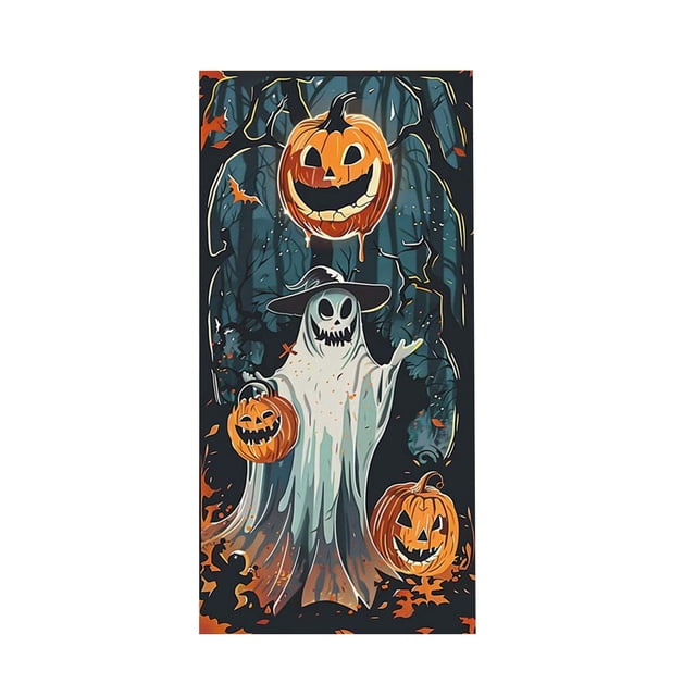 A Halloween Door Cover Background Hanging Cloth With Holiday Design For Party Decor Home Decoration And Photo Booth Backdrop