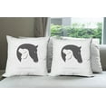 thumbnail image 6 of Ambesonne Black White Throw Pillow Cover 4 Pack, Dog Horse Friend, 18", Black White, 6 of 7
