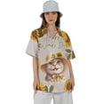 thumbnail image 4 of Happy Women's Day Scottish Fold Sunflower Vintage Proud Mom Hawaiian Shirt Breathable Summer Unisex Merch Cat Lover Kitten Owner Gifts - 02030, 4 of 6