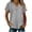 Grey, variant on Abcnature Women's V-Neck Button Down Top, Short Sleeve Textured Blouse, Casual Solid Color Shirt for Ladies