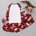2025 Family Christmas Pajamas Sets, Snowflake Graphic Plaid Top and