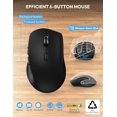 thumbnail image 4 of Wireless Keyboard and Mouse Combo - Full Size Ergonomic Wrist Rest, Silent Typing, Phone Holder, 2.4 GHz, 3 Level DPI, Batteries Powered, KM23D Set Compatible with PC, Laptop, Windows, macOS -, 4 of 4