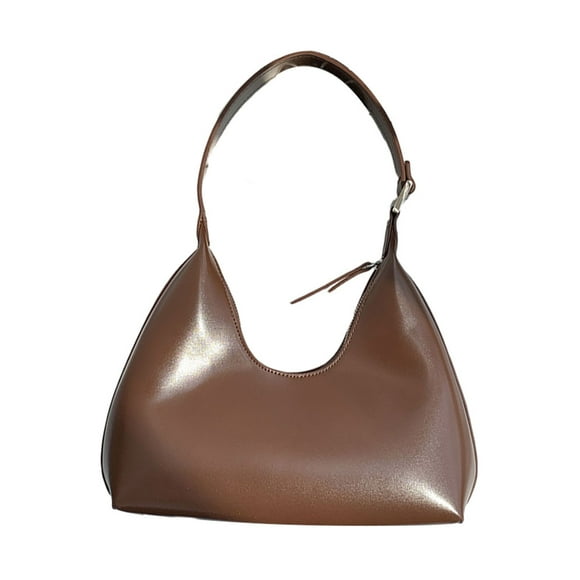 Transemion Practical Gifts Handbag Lightweight And Portable For Women On Go Convenient Half Moon Shoulder Bag brown
