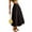 Black, variant on Women's High Waist Maxi Skirt with Elastic Wide Waistband Loose Fit A Line Long Skirt Casual Solid Flared Hem Design White L