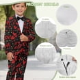 thumbnail image 6 of Xoenoiee Heart Love Arrow Print Boys Suit for Kids Tuxedo Wedding Ring Bearer Outfit, Valentine's Day 2 Pieces Boy Slim Fit Formal Suits with Elastic Band, 9-10 Years, 6 of 7