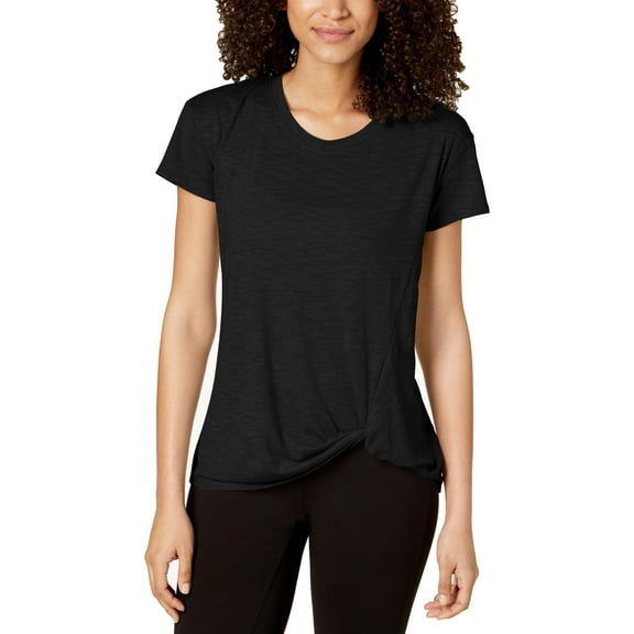 Ideology Womens Knot Front T T-Shirt
