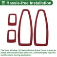 thumbnail image 4 of Unique Bargains Door Window Lift Switch Button Panel Cover for BMW 3 Series F30 F31 2011-2018 Front Rear Left Right Glue Carbon Fiber Pattern Red 1 Set, 4 of 6