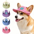 thumbnail image 6 of Dog Hat with Ear Holes, Adjustable Canvas Pet Fisherman Sun Hat, Summer Visor Cap for Small Medium Dogs for Walking Beach Hiking Outdoor Sun Protection, 6 of 8