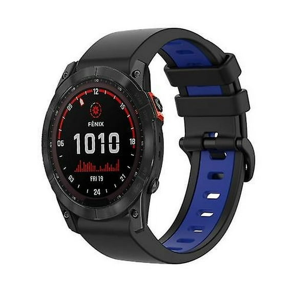 For Garmin Tactix 7 26mm Silicone Sports Two-color Watch Band