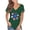 Green, variant on OAVQHLG3B 4th of July Outfits for Women American Flag T Shirt Summer V-neck Patriotic Shirts Printed Tops T-Shirts Casual Lace Short Sleeve Blouse