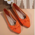 thumbnail image 3 of Flats for Womens Pointed Toe Ballet Flats with Bow Comfortable Knit Dressy Flats, 3 of 9