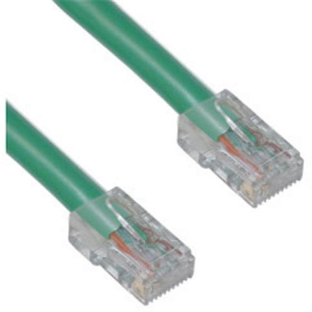 Cat6 Green Ethernet Patch Cable Bootless 14 foot