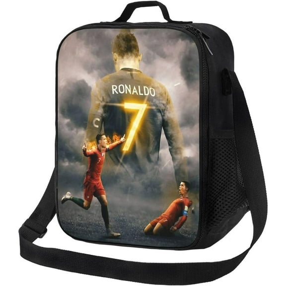 Soccer Player #7 Ronaldo Lunch Bag For Daily Work Sport Outdoor Football Fans Lunch Box-Style 32