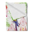 thumbnail image 2 of Parrot Soft Flannel Fleece Throw Blanket, Forest Animal and Native Dreamcatchers Folk Artwork Exotic Design, Cozy Plush for Indoor and Outdoor Use, 50" x 70", Multicolor, by Ambesonne, 2 of 5