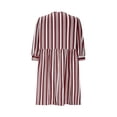 thumbnail image 5 of DailyTrove Women's Multi Color Striped Tie Front Shirt Dress, Casual Outerwear for Summer Daily Errands Effortless Styling, 5 of 6