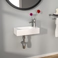thumbnail image 3 of Lavabo de baño Kichae rectangular montado en la pared, 38 x 18 cm, cerámica, 3 of 7