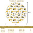 thumbnail image 3 of Excavator and Star White Pattern Round Tablecloth 70"x70", Wrinkle Resistant Wipeable Table Cover for Kitchen Dining Room Picnic Patio and Party, 3 of 6