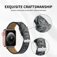 thumbnail image 4 of Luxury Watch Bands Compatible with for Apple Watch Band 38mm 40mm 41mm 42mm 44mm 45mm, Designer Retro Leather Band Strap Classic Ban (Gray,42mm 44mm 45mm 49mm), 4 of 7