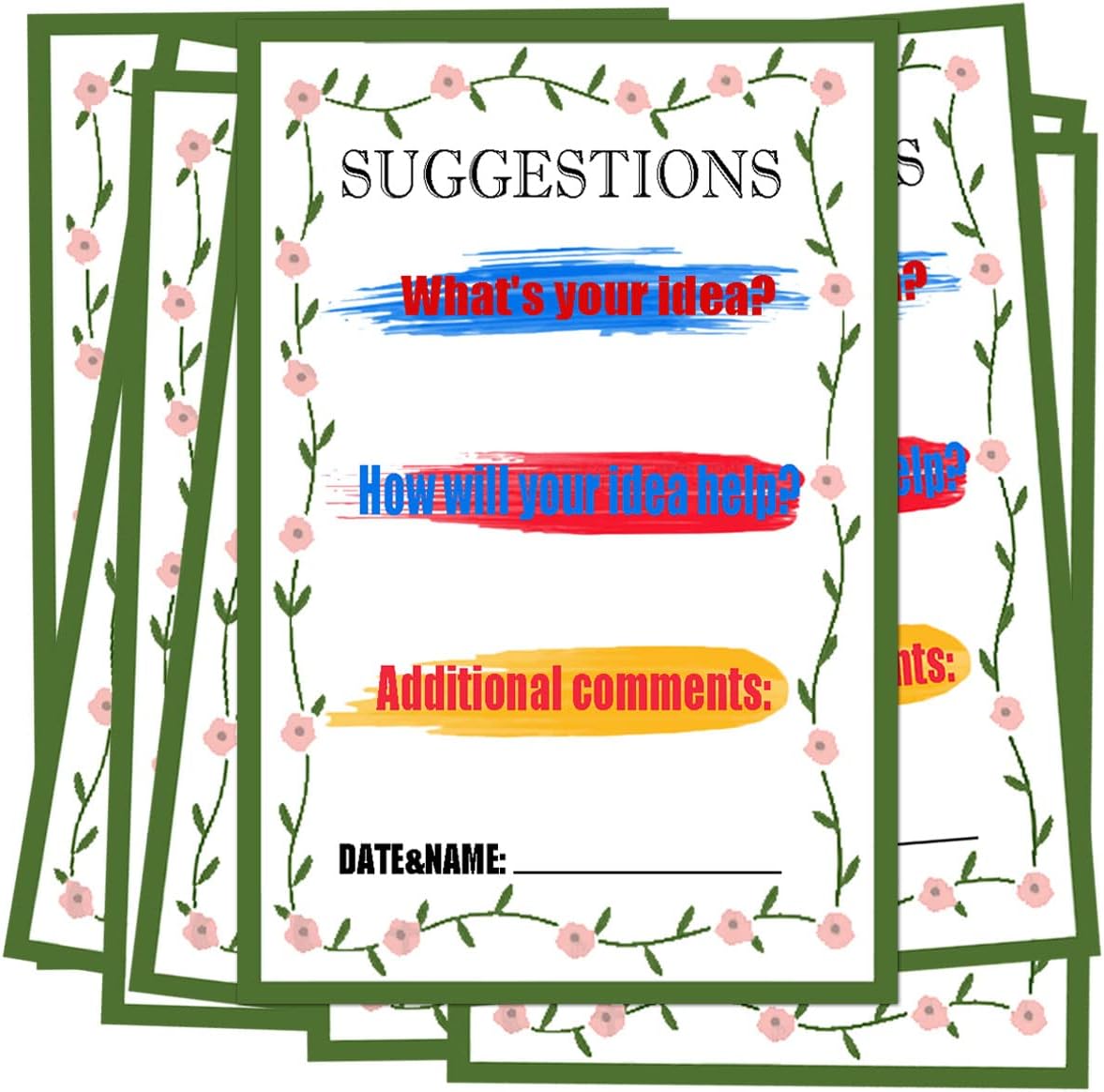 FixtureDisplays® Suggestion Cards Suggestion Box Cards 4x6" Continuous