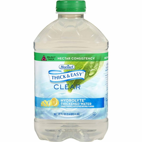 Hormel Thick & Easy Hydrolyte Thickened Water Lemon 46 oz. Bottle 6 Ct