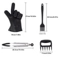 thumbnail image 4 of Juego de guantes para barbacoa, juego de garras de carne para barbacoa a prueba de agua, kit portátil de cepillo para hornear, 6pcs / set Scienceny HA005329-01, 4 of 7