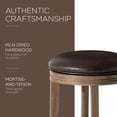 thumbnail image 4 of Open Box Maven Lane Counter Stool in Walnut Finish w/Marksman Vegan Leather, 4 of 6