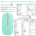 thumbnail image 2 of 2.4GHz & Bluetooth Rechargeable Mouse for Infinix Note 7 Bluetooth Wireless Mouse Designed for Laptop / PC / Mac / iPad pro / Computer / Tablet / Android Teal, 2 of 4