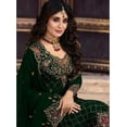 thumbnail image 3 of Engagement Function Wear Indian Pakistani Designer Churidar Salwar Kameez Dress ( Green, L - 42 ), 3 of 5