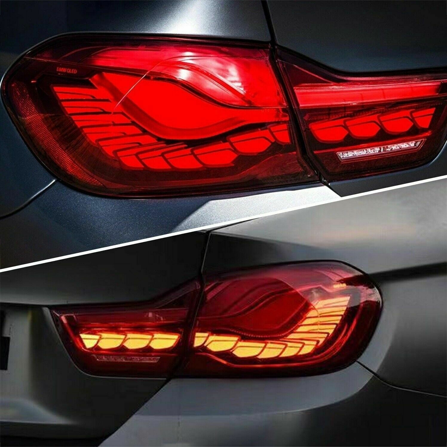 For 14-20 BMW F32 F33 F36 F82 F83 Full LED Tail Lights RED Lens