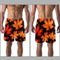thumbnail image 3 of luoweisi Men's Beach Shorts Quick Dry Swim Trunks with Mesh Lining Maple Leaf M, 3 of 5