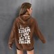 thumbnail image 5 of Gibobby Sudadera para mujer, Sudadera de manga larga casual con estampado de corazón y bolsillo para mujer(Marrón,G), 5 of 5
