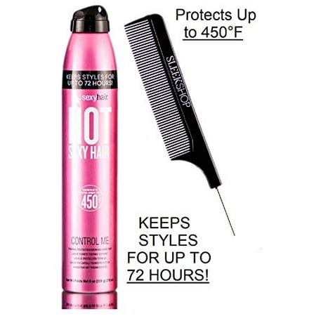 Hot Sexy Hair CONTROL ME Thermal Protection Working Hairspray, KEEPS STYLES FOR UP TO 72 HOURS, Protects Up to 450°F (STYLIST KIT) Hair Spray (8 oz / 270